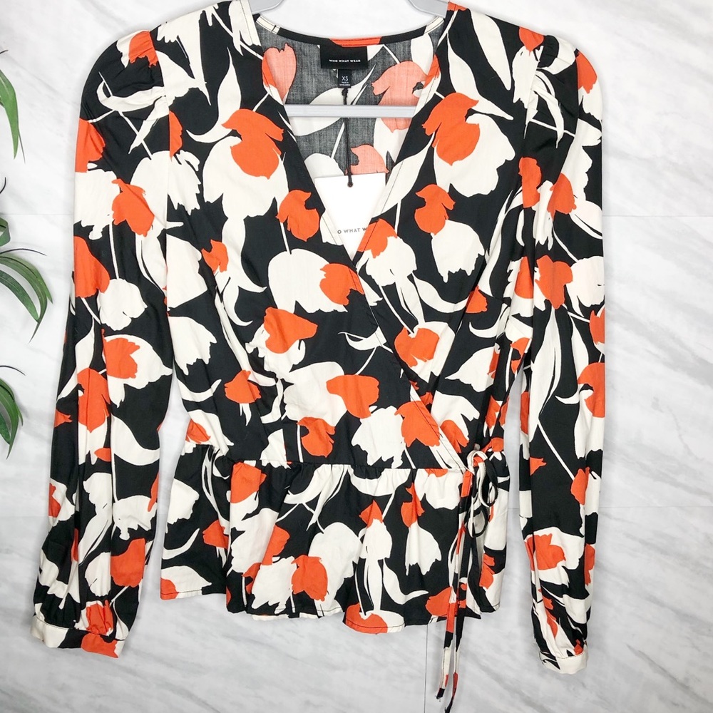 NEW Who What Wear Wrap Top XS